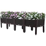 Hochbeet Pflanzkasten Erhöhter Outdoor Pflanzbehälter für den Anbau von Gemüse, Blumen und Kräutern