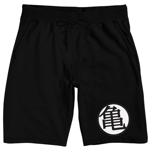 Dragon Ball Z Kame Logo Men's Black Sleep Pajama Shorts