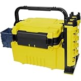 VIfn ポータブル釣りボックス、軽量釣りタックルボックス、ロッドホルダーとカップホルダー付きの (レモンイエロー（付属品含む）)