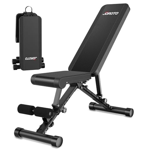 JOROTO MD35 Adjustable Weight Bench 8x4x3x2 Positions- 700 Pounds Load Foldable Strength Training Benches for Full Body Workout Bench Press (With Fast Auto-lock Adjustments)