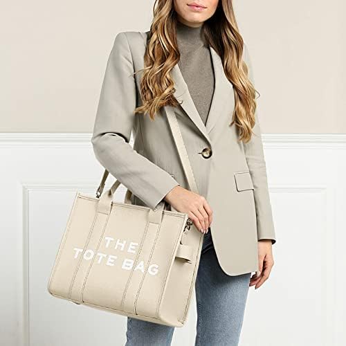 KALIDI PU Leather Tote Bags for Women Large Capacity Handbag Womens Totes with Zipper Crossbody Bag Shoulder Bag for School Work Office Travel