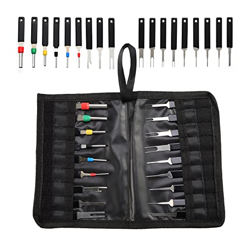 HSEAMALL Kit d'outils de retrait de borne de voiture 18 pièces, extracteur de connecteur de fil