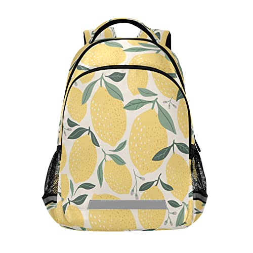 Sac à dos scolaire citron jaune Vnurnrn pour garçons et filles