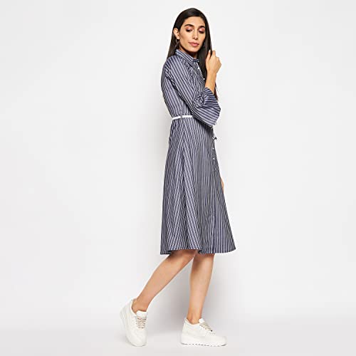 Image of CAMEY Women Striped Cotton Dress