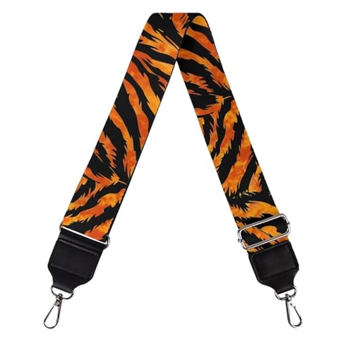 Image of Talayituse Tiger Stripe Print Shoulder Strap Wide Purse Bag Strap Adjustable Replacement Belt Luggage Crossbody Shoulder Bag Strap for Women Girls