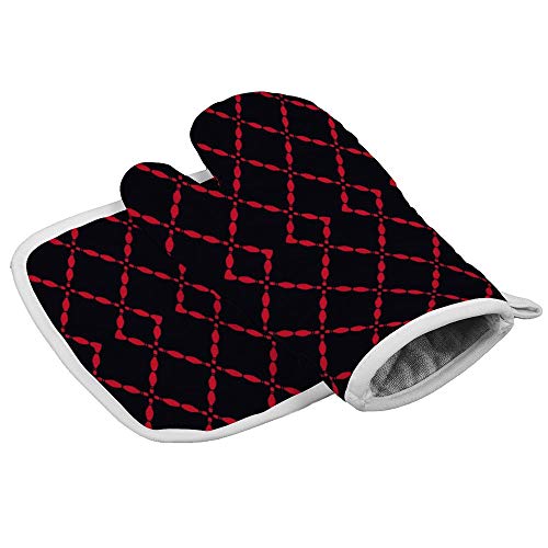 NiYoung Microwave Oven Glove for Women Men Teens Boys Girls - Black Bowling