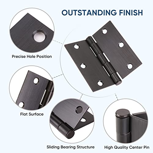 Ticonn 18-Pack 3.5 Inch Door Hinges With Square Corner thumb #6