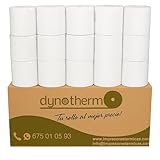 Dynotherm - Rollos de Papel Térmico Premium 80x80mm | Caja de 50 Rollos | Compatible con Impresoras de tickets de 80mm, TPV y Registradoras | Libre de BPA