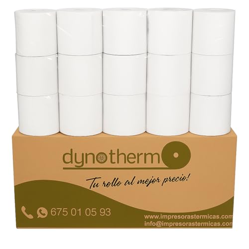 Rollos de papel térmico 80x80mm caja de 50 unidades libre de BPA
