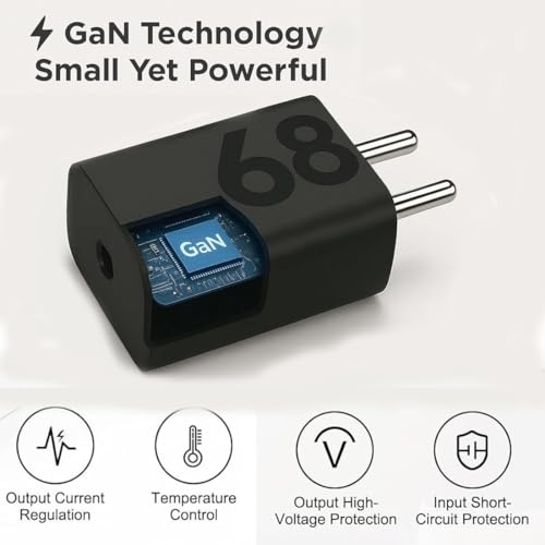 Image of Motorola Original 68W Turbo Power Adapter for Motorola Edge 60 Pro /Edge 60 Stylus /Razr 50 Ultra /Moto G84 /G54 /Moto E40 /Moto G35 /Edge 40 Neo 68W Turbo Adapter (Only Adapter)