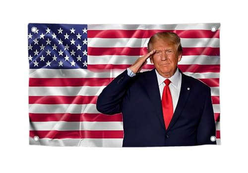 3x5 Trump 2024 Flag with 4 Brass Grommets - Large American President Republican Banner - Political Campaign Home Banner - Keep America Great - Great Indoor or Outdoor Decoration