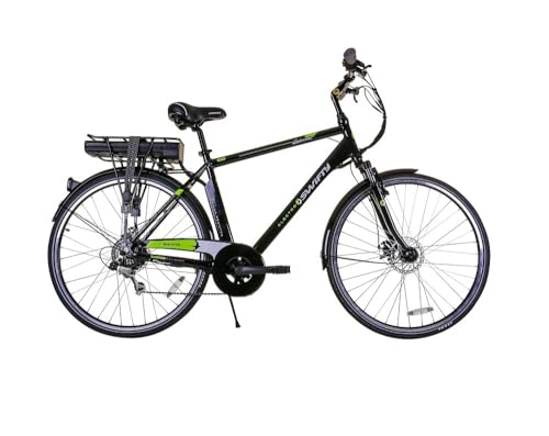 Swifty Routemaster Bicicleta eléctrica híbrida - 7 velocidades Shimano - Hasta 25 millas con una carga - Neumáticos Kenda - Frenos de disco - Llantas de aleación de doble pared - para adultos