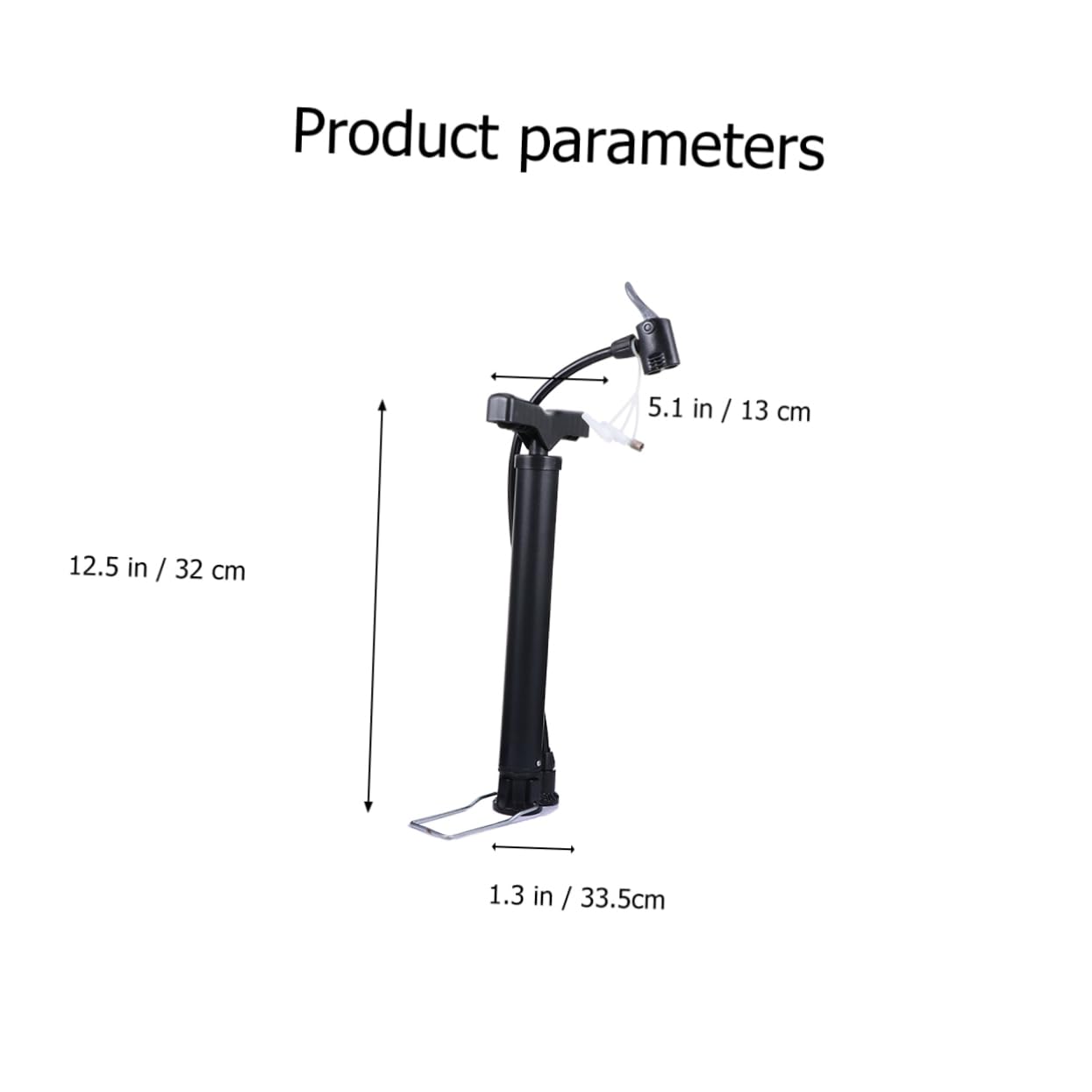 Sosoport Mini Bike Air Pump Hand Pump for Inflatables Portable Valves Easy to Attach to Bike Frame