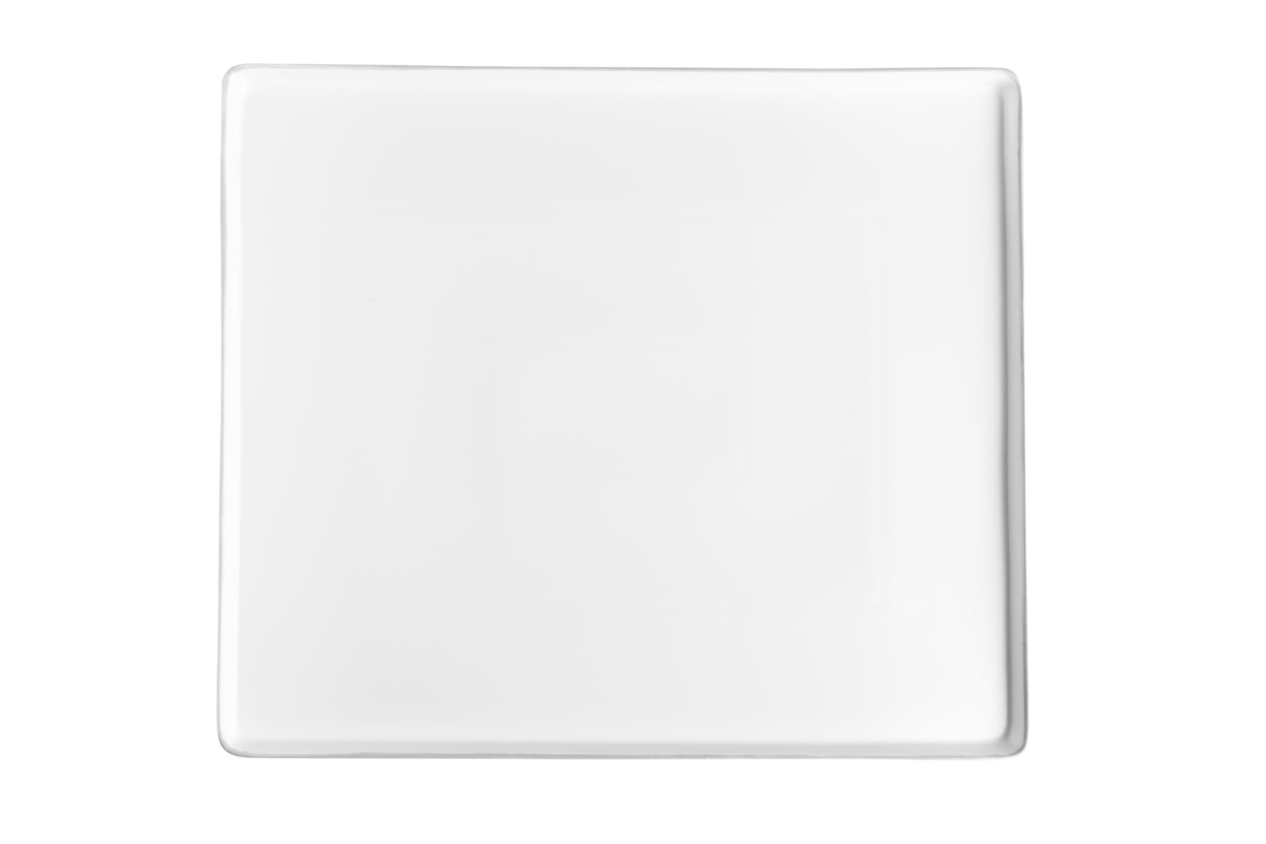 Sallys Servierplatte eckig 44 x 38 cm aus hochwertigem, widerstandsfähigem Porzellan - Servierteller (Weiß)