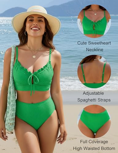 Image of BMJL Womens High Waisted Bikini Sets Tummy Control Swimsuit Swim Suit 2026