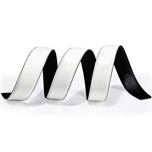 Image of Dubulle Designer Men's Belts, Ratchet Leather Sliding Buckle Dress Belt