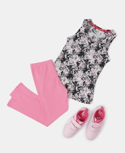 Image of Jockey UG08 Girls Super Combed Cotton Elastane Stretch Leggings (Prints May Vary)