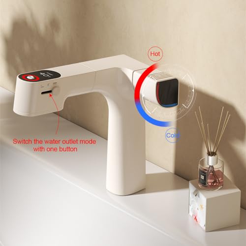 Robinet de température LED anti-brûlure avec mitigeur extractible