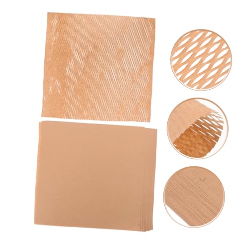 LALAFINA 100 Peças Papel De Embrulho Kraft Papel De Favo De Mel Amortecimento Envoltório De Favo De