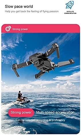 Droni con fotocamera, Drone 4K Camera Posizionamento visivo WiFi FPV Conservazione dell'altezza del drone, Modalità senza testa, Ritorno automatico, Doppia fotocamera grigia 4K + 1 batteria
