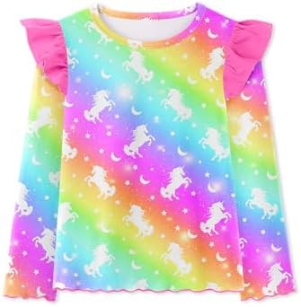 Girls Long Sleeve Shirts Kids Crewneck T-Shirt Toddler Girl Unico...