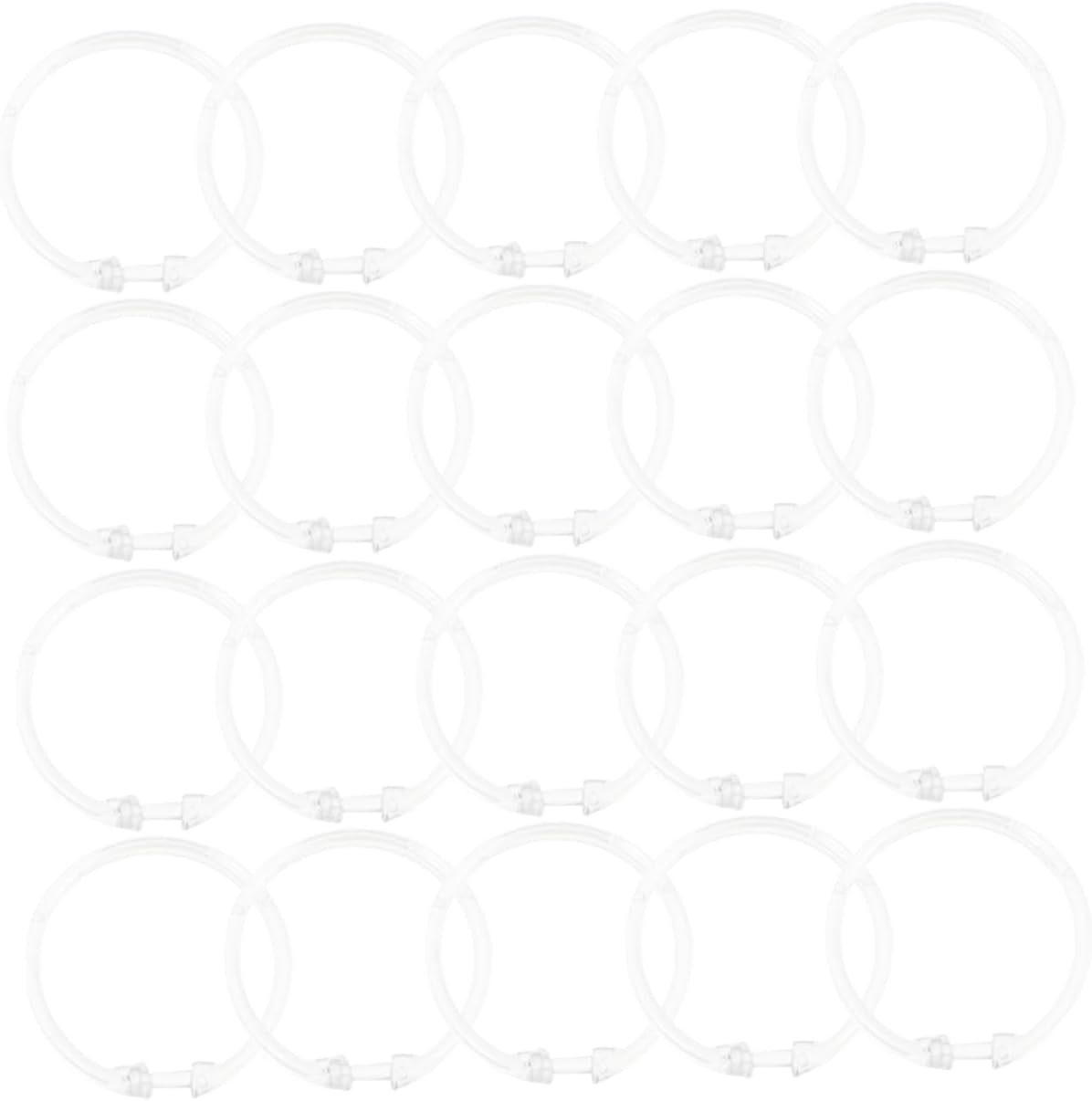 100pcs Shower Curtain Transparent Hooks for Easy Installation No Burrs Flexible Design for Bathroom Decor for Stylish Pleated Curtains