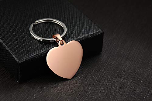 Mprainbow Custom Personalized Stainless Steel Heart Love Keychain Keyring Keychain For Girl Women,Mom Daughter Gf Gift #TOP2