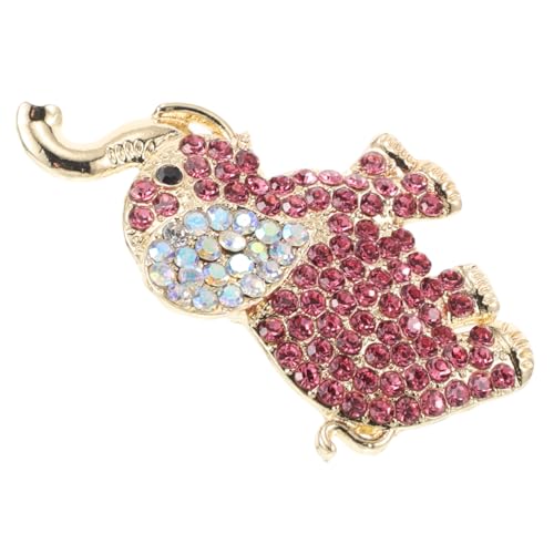 Broche éléphant en cristal et rhinestone accessoire de mode haut de gamme pour veste