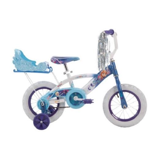 Huffy 12 Disney Frozen Elsa Girls Bike - Huffy bikes Huffy Girls' Frozen 12 Inch Bike with Sleigh, Blue, 1 Speed, Durable Steel Frame, Comfortable Padded Seat, Outdoor, For Ages 3 to 5 Years Old