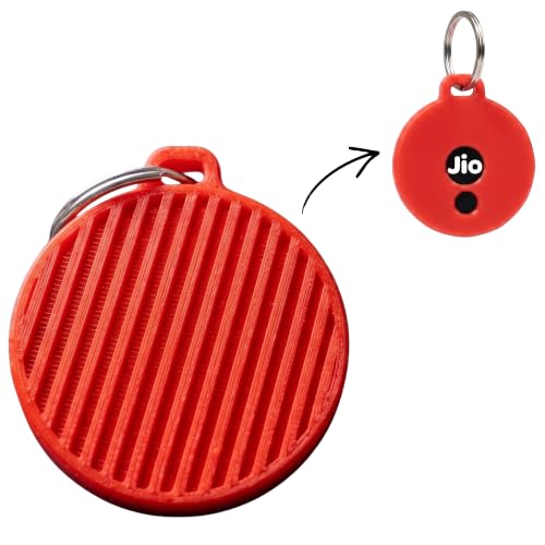 Image of Premium Case for JioTag Tracker | Secure Twist Lock Keychain Holder & Key Finder Cover | Protective Tag for Keys, Luggage, Backpacks & Pets, Red, Jiotag 2 (2026), 3