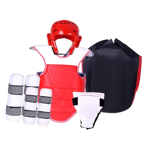Perfeclan 5 pièces équipement de Protection de Taekwondo rembourré Coussin de Poitrine de Taekwondo équipement de Sparring de karaté Professionnel pour, m