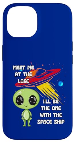 Meet Me At The Lake Alien Spaceship T�V���c �X�}�z�P�[�X iPhone 14 �p