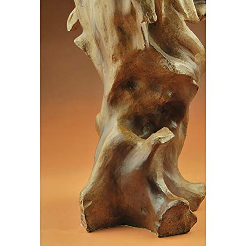 Leone Testa Statua Soprammobili,finitura in Legno