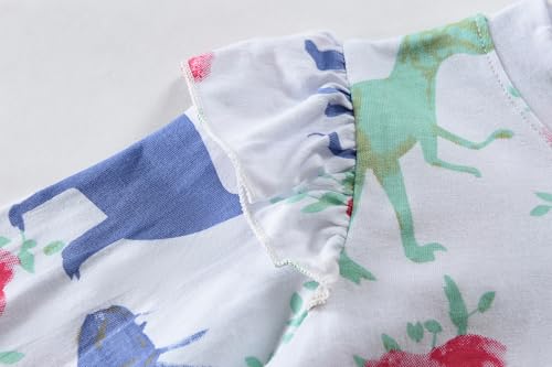 Shirts Toddler Girls Ruffle Long Sleeve Little Kids Cotton Tees Graphic Tops 2-7 Years3