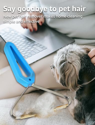 Image of 2 PCS Pet Hair Removal Tool - Lint Remover, Carpet Scraper & Shaver for Carpets - Dog & Cat Hair Remover with Carpet Rake for Car,Rugs,Couch,Furniture - Fur Cleaner Tool