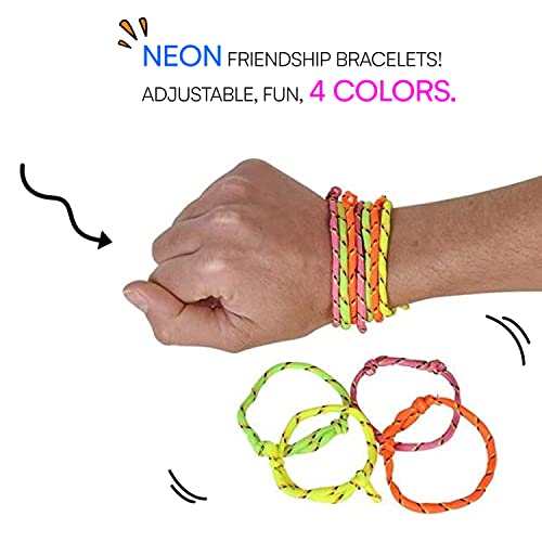 Neliblu FR4 Friendship Bracelets - Pack Of 144 Neon Rope Bracelet thumb #1