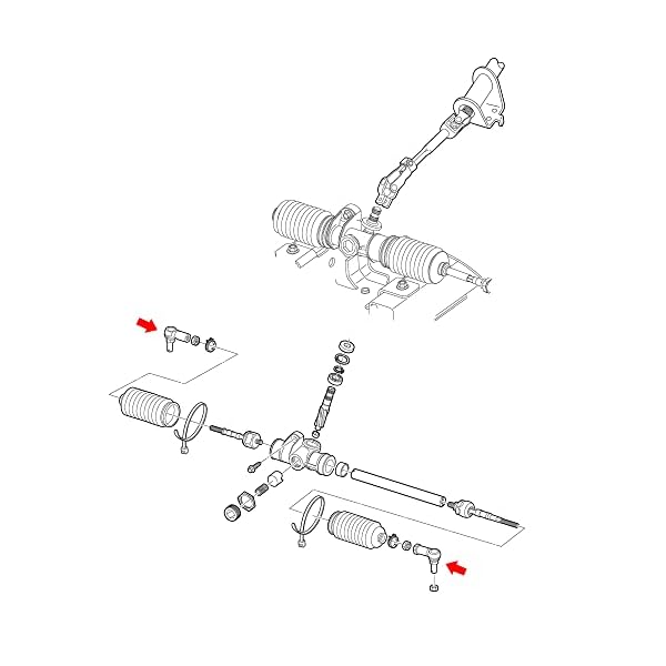 10L0L Steering Gear Tie Rod End Kit for Club Car Precedent 2004up