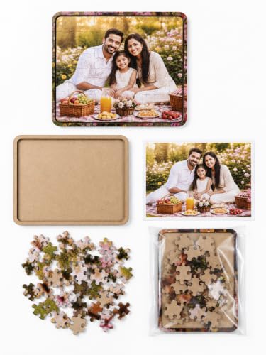 Image of Customized Rectangular Wooden Photo Puzzle