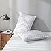 VClife Twin Duvet Cover Soft Cotton Bedding Duvet Cover, Modern White Black Checkered Comforter Cover Sets (Including 1 Duvet Cover & 2 Pillowcases) Breathable Skin-Friendly Home Decor