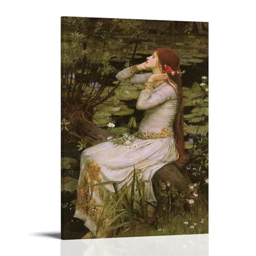 Impression sur toile Ophelia de J.W. Waterhouse - Photographies et peintures d'art de haute qualité