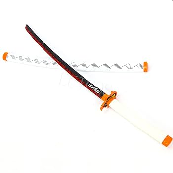 鬼滅の刃-煉獄杏寿郎  武具　刀装具　日本刀　模造刀　居合刀 日輪刀 Amazon | 模造刀 木製 日輪刀 煉獄杏寿郎 アップグレード版 鬼殺