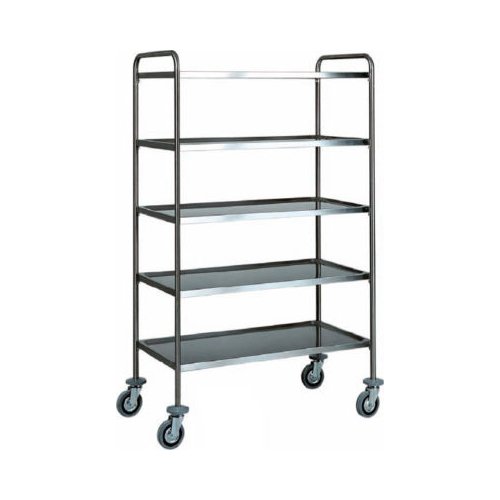 Carrello servizio 5 piani albergo inox 100 kg cm