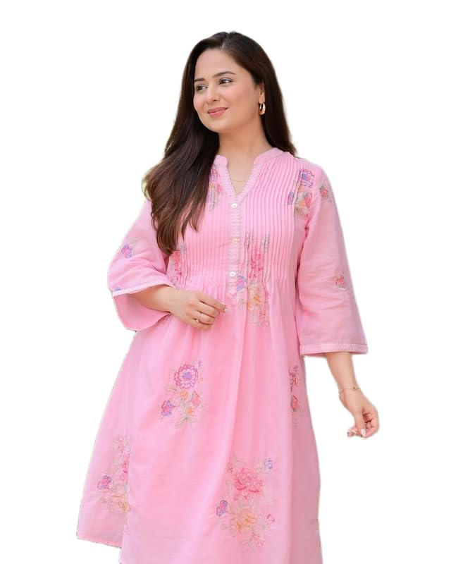 Jaipuri Women Embroidred and Printed Cotton Kurta with Pant (Corset)_JCC118-picture-59