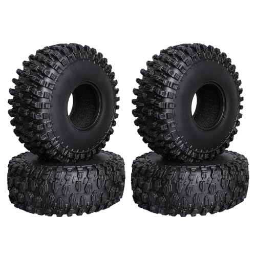 HobbyPark 4pcs RC 2.2' Crawler Tires Mud Terrain Super Grip Soft Height 144mm 5.67 inch fit...