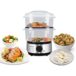 Pesca Al Golpe Con Carnada BEPER BC.261 Vaporera de 5 Litros con Temporizador - Vaporera Cocinar Vapor Arroz, Pescado, Raviolis, Verduras y Carne, Sin BPA