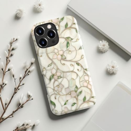 Esdot Cute Case for iPhone 16 Pro Max,Compatible with Magsafe,Trendy Floral - image 8