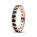 Produktbild PANDORA 14k Rose gold-plated unique metal blend Man-made crystal Black 180050C02