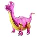 3D Dinosaur Balloons foil Standing Green Dinosaur tanystropheus Dragon Wedding Baby Shower Birthday Party Decoration Supplies boy Kids Toys Gift (Pink)