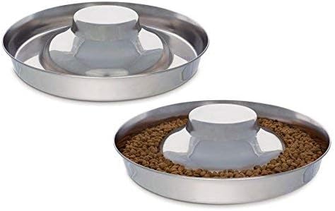 Pro Select Stainless Steel Multi Puppy Pan Litter Feeder Dish Dog Bowl Saucer Choose Size (14 1/2 Inch - 100oz)