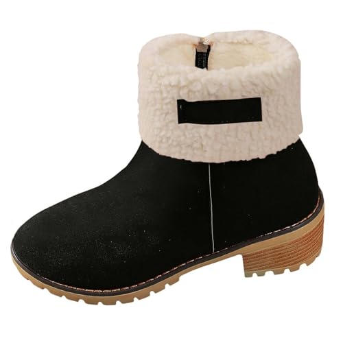 Bottines d'hiver mi-mollet en daim synthétique pour vos promenades en ville